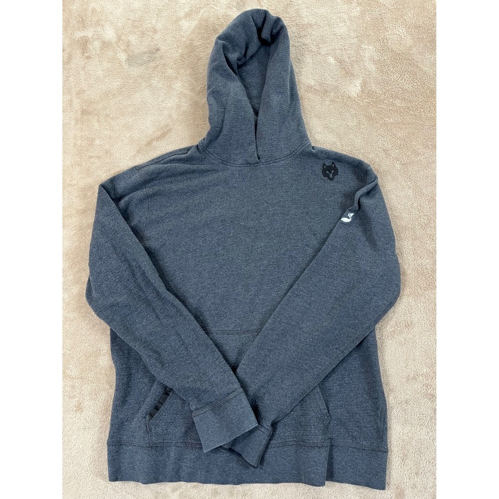 Greyson Bleeker Hoodie Men M Gray Pima Cotton Blend Pullover Logo Embrioder EUC